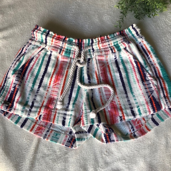 Roxy Pants - Roxy Striped Front Tie Shorts